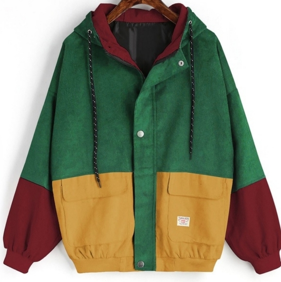 Other - MEN/WOMEN UNISEX Corduroy Jacket patchwork baggy